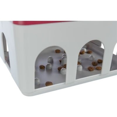 Trixie Cat Activity Rod Box Wit / Bordeaux 20X16X12 CM - Best4pets.nl