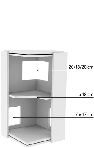 Trixie Cat Tower Krabpaal Gabriel Grijs 38X38X78 CM - Best4pets.nl