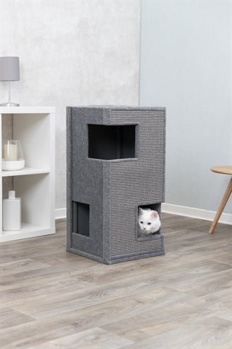 Trixie Cat Tower Krabpaal Gabriel Grijs 38X38X78 CM - Best4pets.nl