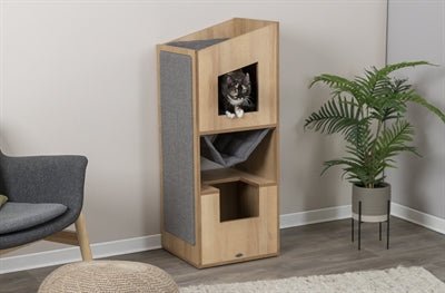 Trixie Citystyle Cat Tower Bruin / Grijs - Best4pets.nl