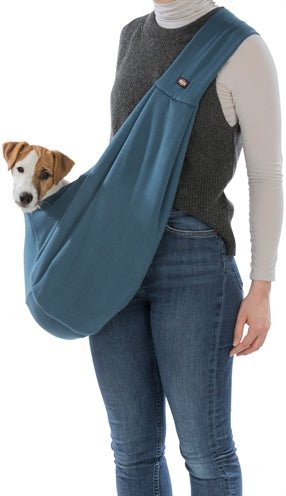 Trixie Draagtas Buikdrager Sling Blauw / Grijs 22X20X60 CM - Best4pets.nl