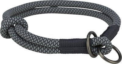 Trixie Halsband Hond Soft Half - Slip Zwart / Grijs - Best4pets.nl