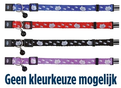 Trixie Halsband Kat Safer Life Print Kat / Poot Assorti - Best4pets.nl