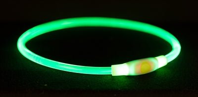 Trixie Halsband Usb Flash Light Lichtgevend Oplaadbaar Tpu Groen - Best4pets.nl