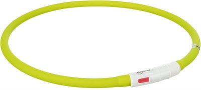 Trixie Halsband Usb Siliconen Lichtgevend Oplaadbaar Groen 70X1 CM - Best4pets.nl