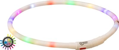 Trixie Halsband Usb Siliconen Lichtgevend Oplaadbaar Meerkleurig 70X1 CM - Best4pets.nl