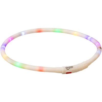 Trixie Halsband Usb Siliconen Lichtgevend Oplaadbaar Meerkleurig 70X1 CM - Best4pets.nl