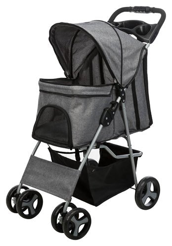 Trixie Hondenbuggy Grijs 47X80X100 CM TOT 15 KG - Best4pets.nl