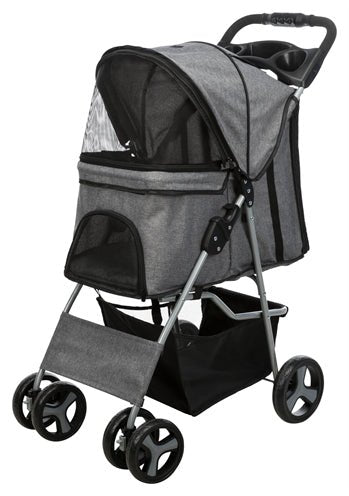 Trixie Hondenbuggy Grijs 47X80X100 CM TOT 15 KG - Best4pets.nl