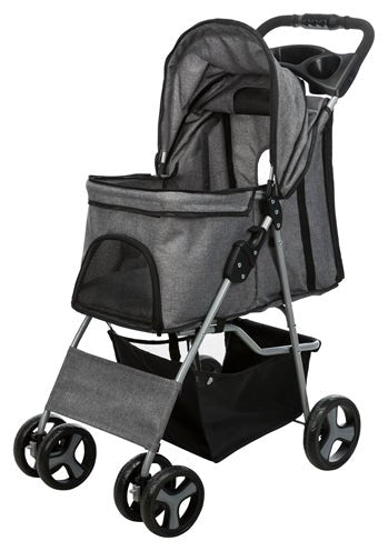 Trixie Hondenbuggy Grijs 47X80X100 CM TOT 15 KG - Best4pets.nl