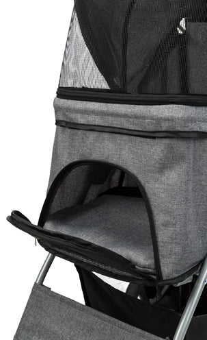 Trixie Hondenbuggy Grijs 47X80X100 CM TOT 15 KG - Best4pets.nl