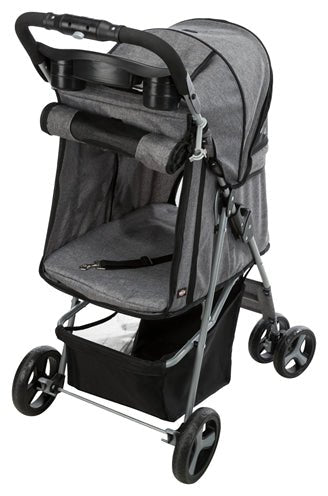 Trixie Hondenbuggy Grijs 47X80X100 CM TOT 15 KG - Best4pets.nl