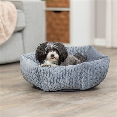 Trixie Hondenmand Livia Rond Grijs - Best4pets.nl