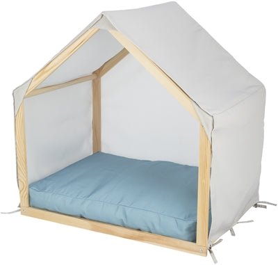 Trixie Hondenmand Tent Lias Hout Zand / Blauw - Best4pets.nl