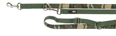 Trixie Hondenriem Premium Neopreen Verstelbaar Camouflage Groen 200X2,5 CM - Best4pets.nl