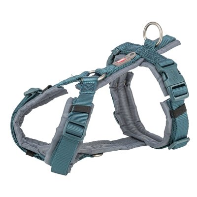 Trixie Hondentuig Premium Trekking Petrol Blauw/ Grafiet Grijs - Best4pets.nl