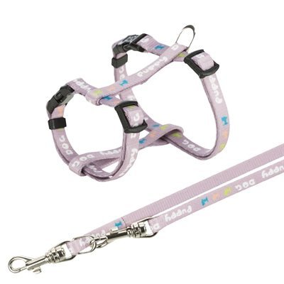 Trixie Junior Puppytuig Met Riem Lila 23 - 34X0,8 CM / 2 MTR - Best4pets.nl