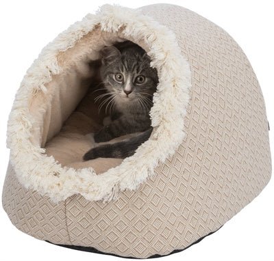 Trixie Kattenmand Iglo Boho Beige 35X41X26 CM - Best4pets.nl