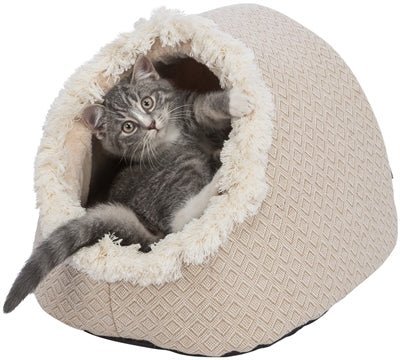 Trixie Kattenmand Iglo Boho Beige 35X41X26 CM - Best4pets.nl