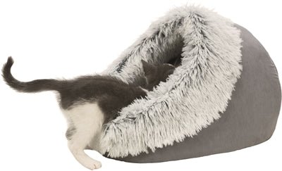 Trixie Kattenmand Iglo Harvey Grijs / Wit - Zwart 41X35X26 CM - Best4pets.nl