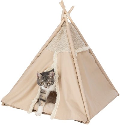 Trixie Kattenmand Tipi Boho Beige 55X55X65 CM - Best4pets.nl