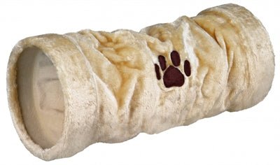 Trixie Kattentunnel Pluche Beige 22X22X60 CM - Best4pets.nl