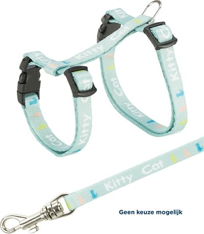 Trixie Kittentuig Junior Met Riem Kitty Cat Assorti 21 - 33X0,8 CM / 120 CM - Best4pets.nl