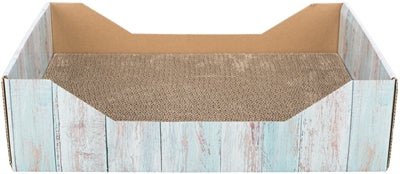 Trixie Krabmand Karton Catnip Turquoise 45X33X12 CM - Best4pets.nl