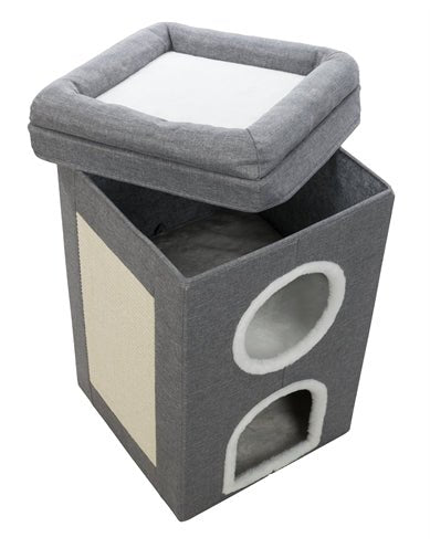 Trixie Krabpaal Cat Tower Saul Grijs - Best4pets.nl