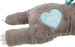 Trixie Pluche Luiaard Grijs Met Heartbeat Voor Puppy - Best4pets.nl