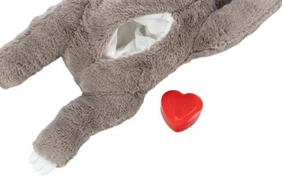 Trixie Pluche Luiaard Grijs Met Heartbeat Voor Puppy - Best4pets.nl