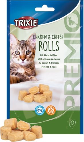 Trixie Premio Kip & Kaas Rolletjes Voor Katten Glutenvrij - Best4pets.nl