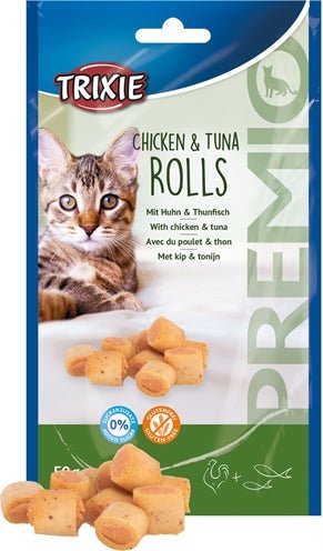 Trixie Premio Kip & Tonijn Rolletjes Voor Katten Glutenvrij - Best4pets.nl