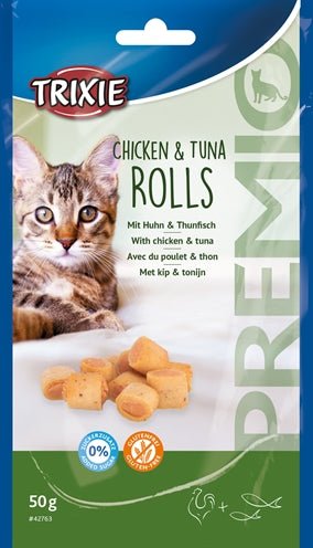 Trixie Premio Kip & Tonijn Rolletjes Voor Katten Glutenvrij - Best4pets.nl