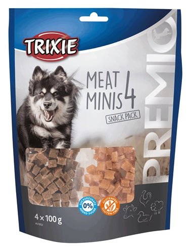 Trixie Premio Vlees Minis Kip / Eend / Rund / Lam 4X100 GR - Best4pets.nl