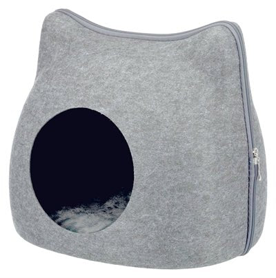 Trixie Relax Iglo Kat Vilt Grijs 38X37X35 CM - Best4pets.nl