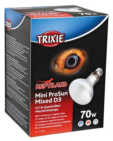 Trixie Reptiland Mini Prosun Mixed D3 Uv - B Lamp Zelfstartend 70 WATT 8X8X10,8 CM - Best4pets.nl