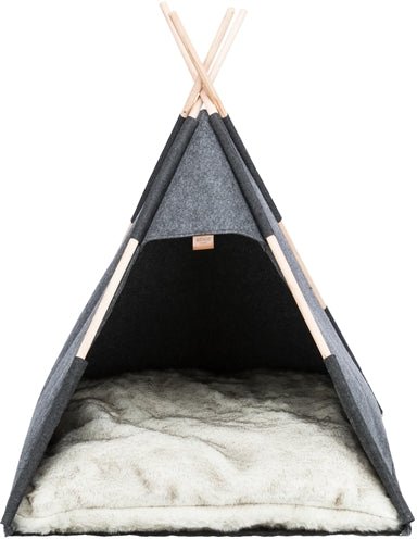 Trixie Schuilplaats Tipi Vilt Antraciet 70X70X70 CM - Best4pets.nl