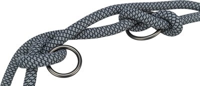 Trixie Soft Rope Hondenriem Verstelbaar Zwart / Grijs - Best4pets.nl