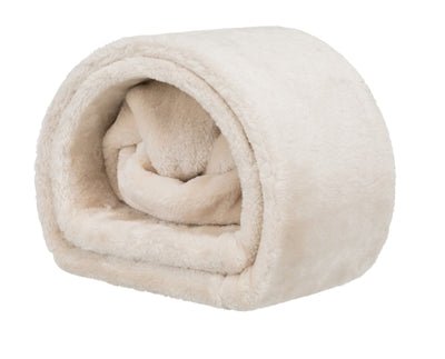 Trixie Speeltunnel Konijn / Cavia Pluche Beige 80X27X21 CM - Best4pets.nl