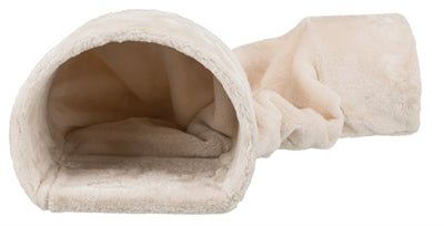 Trixie Speeltunnel Konijn / Cavia Pluche Beige 80X27X21 CM - Best4pets.nl