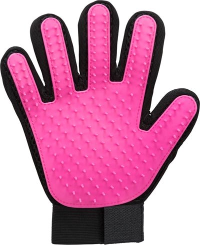 Trixie Vachtverzorgingshandschoen Mesh - Materiaal / Tpr Roze / Zwart - Best4pets.nl