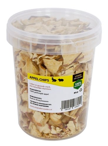 Utopia Appel Chips 80 GR - Best4pets.nl