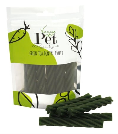 Veggie Pet Green Tea Dental Twist - Best4pets.nl