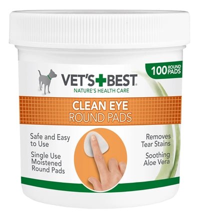 Vets Best Clean Eye Round Pads 100 ST - Best4pets.nl