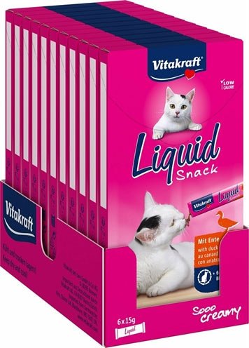 Vitakraft Cat Liquid Snack Eend & B - Glucaan - Best4pets.nl