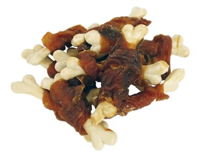 Wanpy Oven - Roasted Chicken Jerky / Calcium Bone Twists 100 GR - Best4pets.nl