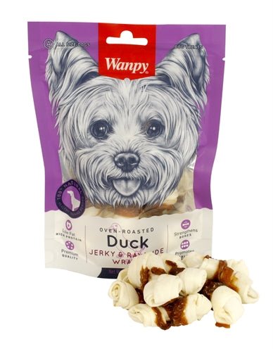 Wanpy Oven - Roasted Duck Jerky / Rawhide Wraps 100 GR - Best4pets.nl