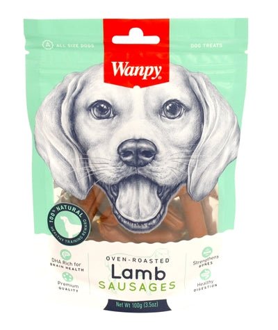 Wanpy Oven - Roasted Lamb Sausages 100 GR - Best4pets.nl