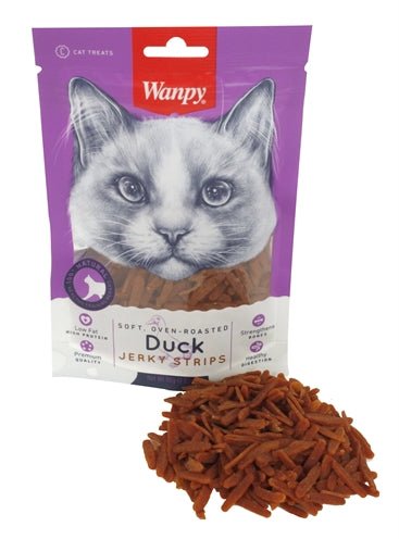 Wanpy Soft Oven - Roasted Duck Jerky Strips 80 GR - Best4pets.nl